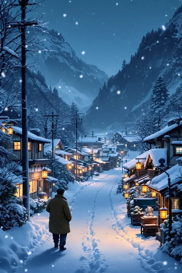 《雪国来信》2026 年日韩电影海报，每年下雪时，邮局都会收到一封没有署名的信